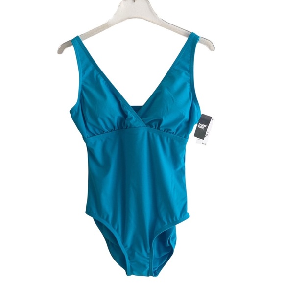 Lands End Womens Swimsuit UPF 50 Full Coverage Turquoise Blue Small - Picture 2 of 10